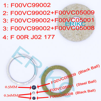 ERIKC F00VC99002 + F00VC05009 bosch Common rail injector ball set repair kits F00V C05 009 engine auto part FOOVC05001