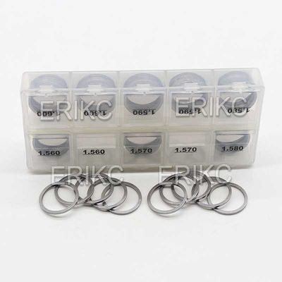 ERIKC Common Rail Lift Adjusting Shim B26 Injector Shims for Bosch Total 50 Pieces Size 1.56mm-1.60mm
