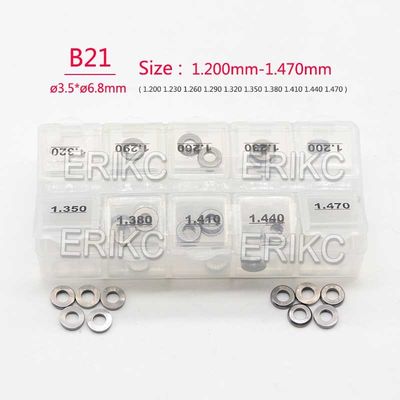 ERIKC Injector Shim B21 Common Rail Adjustment Shim Gasket Kit Size 1.20mm-1.77mm for Denso