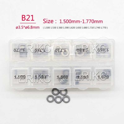ERIKC Injector Shim B21 Common Rail Adjustment Shim Gasket Kit Size 1.20mm-1.77mm for Denso