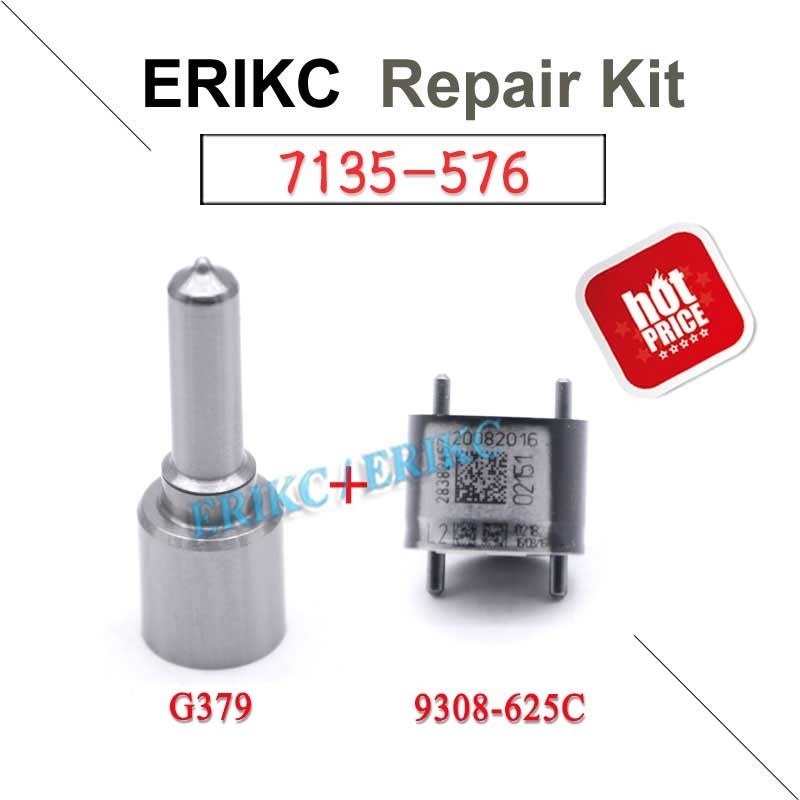 ERIKC For Delp diesel fuel rebuild repair adjust kit 7135-576 nozzle G379 valve 9308-625C for Hyundai injector 28236381