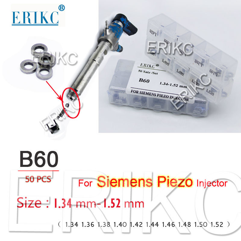 ERIKC siemens piezo common rail injector adjusting shims B60 size 1.34-1.52 mm