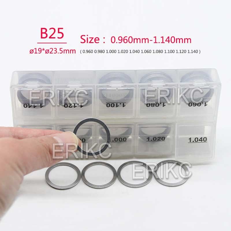ERIKC B25 Common Rail Injector Shim 50 Pieces Fuel Injector Base Washer Set With Standard sealing For BOS