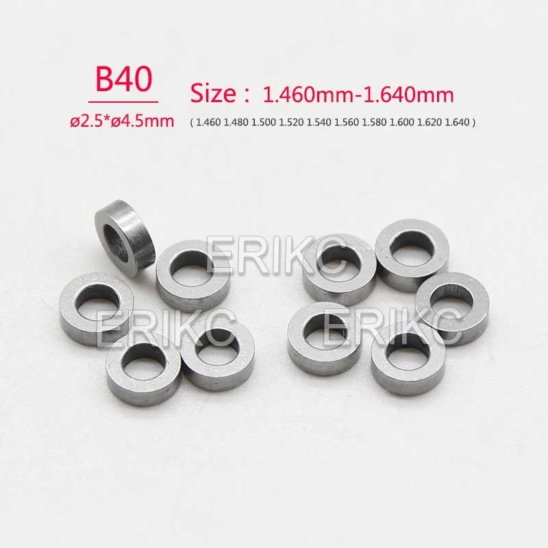 ERIKC Diesel Injector Shim B40 Common Rail Adjust Gasket Kit Spring Washer Shims Size: 1.46-1.64mm for Bosch