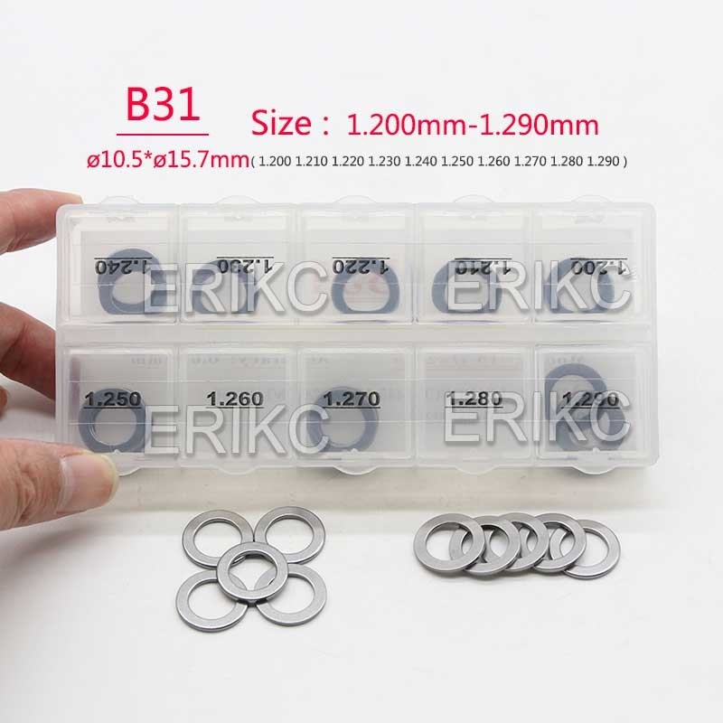 ERIKC B31 Injector Standard Sealing Washer Common Rail Spring Adjustable Shim Set 50 pieces For BOS